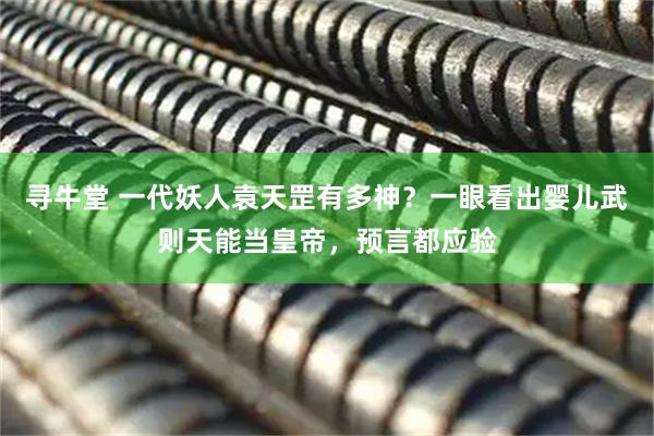 寻牛堂 一代妖人袁天罡有多神？一眼看出婴儿武则天能当皇帝，预言都应验