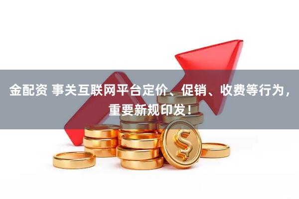 金配资 事关互联网平台定价、促销、收费等行为，重要新规印发！