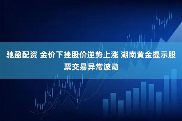 驰盈配资 金价下挫股价逆势上涨 湖南黄金提示股票交易异常波动